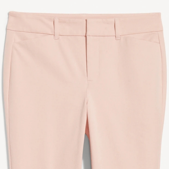 Old Navy Pink Bamboo High-Waisted Pixie Skinny Twill Pants - Picture 4 of 6